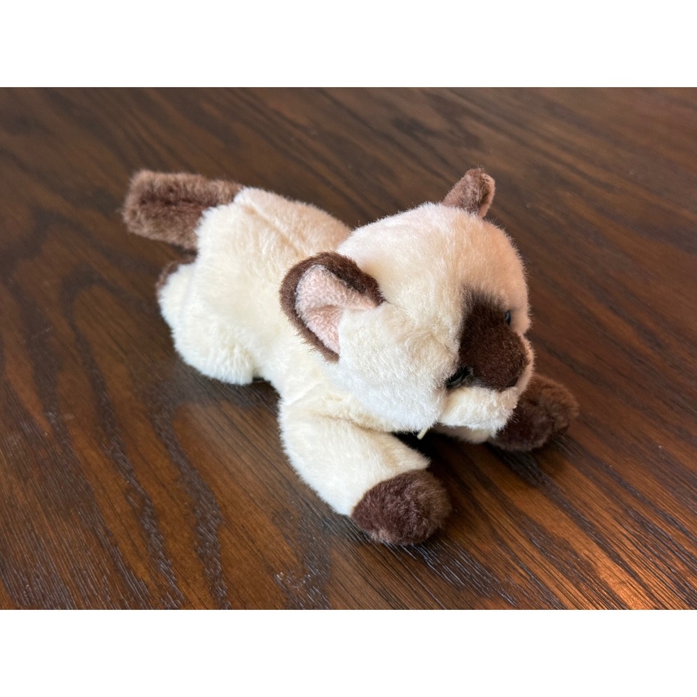 Aurora Miyoni Siamese Kitten Plush Toy Kids Small‎ Tan Brown Excellent Realistic